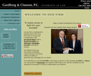 gardbergdisability.com: Welcome to Gardberg & Clausen, P.C. - Personal Injury, Social Security Disability, and Veterans Disability Benefits Attorneys
Gardberg & Clausen, PC helps clients who are unable to obtain benefits by themselves. We take every personal injury, Social Security disability, and veterans disability claim seriously. Over thirty years experience fighting for both financial and medical benefits. Our team has the experience and know how to help you.