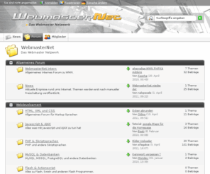 webmasternet.de: Startseite - WebmasterNet
Das Webnaster Netzwerk