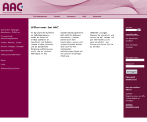 aac-kabeltechnik.de: - AAC Kabelbearbeitungssysteme GmbH :
AAC Kabelbearbeitungssysteme :  AAC Kabelbearbeitungssysteme GmbH 