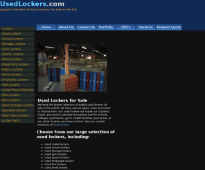 usedlockers.com: Used Lockers for Sale - Find the Used Lockers You're Looking For
Whatever type of used lockers you're looking for, with the nation's largest selection of used lockers, we'll have what you're looking for.