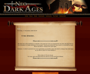 ndamod.com: Welcome To Neo Dark Ages
Neo Dark Ages, A Total Conversion for Jedi Knight Jedi Academy Set in The medieval to deliver a massive online combat game play mode