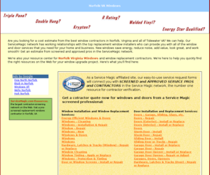 norfolkwindows.info: Norfolk VA Windows
Your best online source for windows in Norfolk VA. Get quotes from local replacement window contractors, and review the latest products in window and door design!