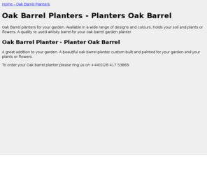 oakbarrelplanters.com: Oak Barrel Planter - Planter Barrel Oak
Oak Barrel Planters for your garden holds you plants in this beautiful oak barrel garden planters great selection beautiflly crafted oak barrel garden planter