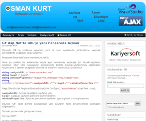 osmankurt.net: Osman KURT | Yazılım Geliştirici ve Grafiker
 Osman KURT Kişisel Web Sitesi