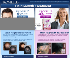 prohairloss.com: Provillus Hair FDA Approved Regrowth Treatment For Men & Women
Provillus hair loss treatment contains the only ingredient approved by the FDA to re-grow your hair for Men & Women.