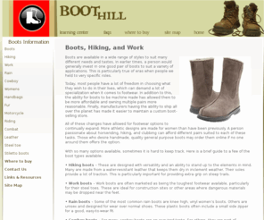 boot-hill.com: Boots
Boots - There are many different kinds of boots and the kind you buy might depend on the reason you're buying them