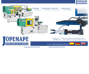 jopemape.com: Jopemape Plast. Inyectamos todo tipo de piezas, tecnologia Suiza
1º calidad en inyección de plastico, trasformación de plastico por inyección. Perchas extensibles. Europlastic inyección.
