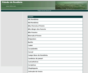 102ro.com: Cidades de Rondônia

