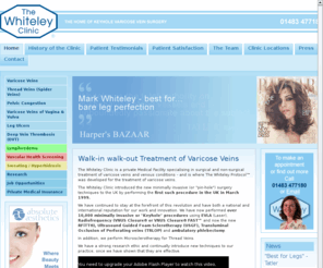 clothes-to-buy.com: Treatment of Varicose Veins at The Whiteley Clinic, Surrey UK
The Whiteley Clinic provides treatments and information on Varicose Veins Conditions