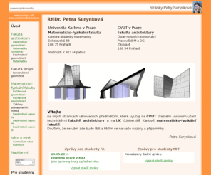 surynkova.info: Stránky Petry Surynkové
