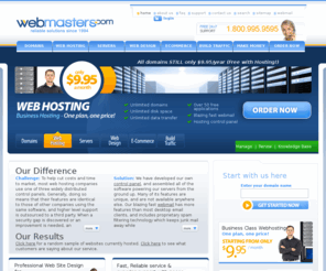 us.fm: Webmasters.com ~ PHP Web Hosting, PHP Hosting, ASP Hosting, MySQL Hosting, Business Hosting, Cheap SSL ...
$9.95/month business hosting, PHP web hosting, PHP hosting, ASP hosting, PHP MySQL hosting, ecommerce webhosting with SSL, Perl, free shopping cart