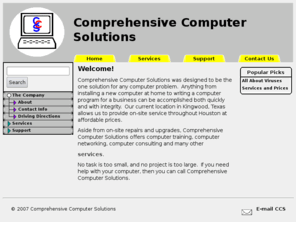 ccs-texas.com: Comprehensive Computer Solutions - Home
Comprehensive Computer Solutions Home Page