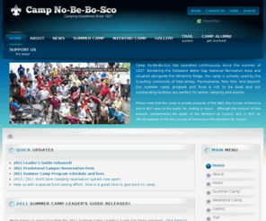 nobebosco.org: Camp No-Be-Bo-Sco :: Home
Camp No-Be-Bo-Sco: Excellence in Scouting since 1927.