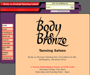 bodylebronze.com: HOME
Tanning Salon in Vermont