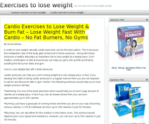 exercisestoloseweight.info: Exercise to Lose Weight
With the right exercise, you can lose weight fast.