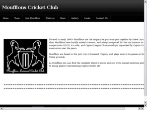 moufflons.com: Moufflons Limassol Cricket Club
Moufflons Limassol Cricket Club, Cyprus