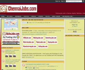 chennaiemployment.com: ChennaiJobs.com - Chennai Jobs, Jobs in Chennai, Madras, Tamilnadu, India
Jobs in Chennai, Tamilnadu, India for all industries and specialties. Network for all things in Chennai.