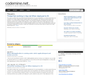 codemine.net: Codemine.Net.. |  Microsoft.Net | CLR | Asp.Net | Webservices | Winforms
 Microsoft.Net | CLR | Asp.Net | Webservices | Winforms