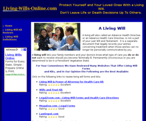 living-wills-online.com: Inexpensive Living Wills
Protect Yourself and Your Loved Ones With a Living Will.