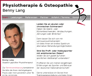 benny-lang.com: Physiotherapie & Osteopathie · Benny Lang  · Oestrich-Winkel/Weilburg
Physiotherapie & Osteopathie, Benjamin Lang, Benny Lang