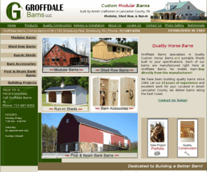 groffdalebarns.com: Groffdale Barns | Amish Built Quality Custom Barns | Lancaster County, PA
Groffdale Quality Horse Barns Built by Amish Craftsmen in Lancaster County, PA