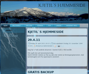 kjetilpettersen.com: Kjetil`s hjemmeside
Joomla! - dynamisk portalmotor og publiseringssystem