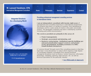 lenconsult.com: Len Vandivere - International Management Consultant
Providing professional management consulting services in international and developing country environments