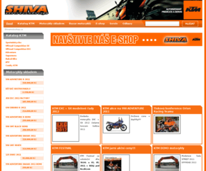 shivamotoshop.cz: Shiva Moto Shop - motocykly KTM, oficiální dealer a servis KTM Praha
Úvodní stránka - Shiva Moto Shop KTM Praha - vše kolem značky KTM, prodej nových motocyklů a čtyřkolek KTM, oficiální dealer a servis motocyklů a čtyřkolek KTM, bazar motocyklů KTM