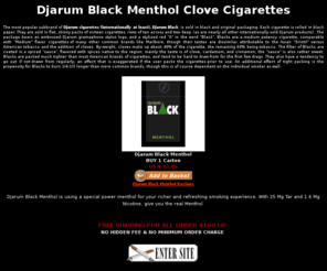 djarumblack-menthol.com: Djarum Black Menthol
Djarum Black Menthol is using a special power menthol for your richer and refreshing smoking experience.