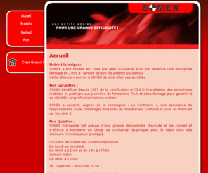 slusarski-pereetfils.com: SOMEX, Extincteurs - Escaudain - 59 - Lille - Nord Pas-de-Calais: desenfumage, formation incendie, maintenance extincteurs, ria
SOMEX - Extincteurs, desenfumage, Escaudain, 59: formation incendie, maintenance extincteurs, ria, Lille, Nord Pas-de-Calais