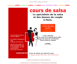 cours-de-salsa.com: cours de salsa à Paris , cours et stage de salsa, soirées salsa à Paris
cours de salsa a Paris , stage de salsa, la salsa à Paris avec Neifi de Cuba, soirées salsa