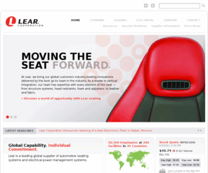 lear.com: Lear : Leading global supplier of automotive seating systems and electrical power management systems
The Official Site of Lear Corporation. Leading global supplier of automotive seating systems and electrical power management systems