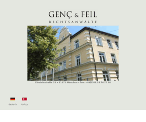 ra-feil.com: Kanzlei Genç und Feil | Rechtsanwälte
Website der Kanzlei Genc und Feil Rechtsanwälte in München