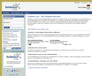 soldaten.com:  Soldaten und ehemalige Soldaten bei Soldaten.com treffen.
 Soldaten treffen sich bei Soldaten.com - dem Netzwerk für Soldaten.