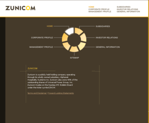 zncm.com: Zunicom | Homepage
Zunicom is a publicly held holding company and trades on the Nasdaq OTC Bulletin Board under the ticker symbol ZNCM. Our mission is to create shareholder value through strategic alliances, mergers and acquisitions.