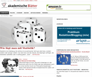 akademische-blaetter.de: Akademische Blätter | Nachrichten, Kommentare und Hintergründe
Nachrichten aus Politik, Bildung, Hochschule und Wirtschaft mit Kommentaren und Hintergründen. Die Online Verbandszeitschrift des VVDSt - seit 1886.