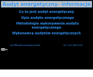 audyt-energetyczny.info: Audyt energetyczny - Kraków. Informacje
Audyt Energetyczny - Kraków. Informacje podstawowe