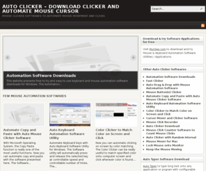 auto-clicker.com: Auto Clicker - Download Clicker and Automate Mouse Cursor
Download Auto Clicker and automate mouse click easily. Select from large number of auto clicker softwares and let the mouse click as you would like it to be.