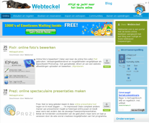 webteckel.com: Webteckel; het beste online van 2011
Het beste online van 2011. Boeken en reserveren, kopen en verkopen, afsluiten en regelen, vacatures en opleidingen, bedrijvengids en betaalde sites