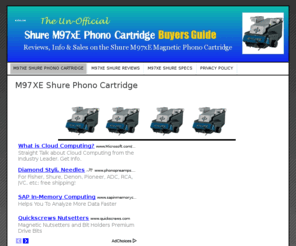 m97xe.com: M97XE Shure Phono Cartridge
M97XE Shure Phono Cartridge, The Un-Official Buyers Guide for the M97XE Shure Phono Cartridge. Read reviews, product information, specs and sale prices. M97XE Shure Phono Cartridge