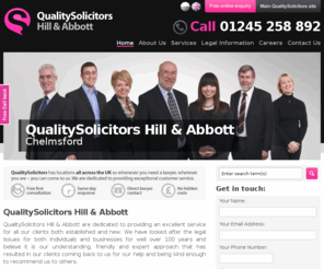 will-checker.com: QualitySolicitors Hill & Abbott - Solicitors in Chelmsford
The Top Solicitors in Chelmsford - as chosen by you. FREE first consultation! The Best Lawyers in Chelmsford call 01245 258 892