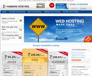 hamarahosting.com: Unlimited Web Hosting | Web Hosting in India | Reseller Hosting
Providing instant Unlimited Web Hosting Linux and Windows support. We are providing good support for reseller hosting.