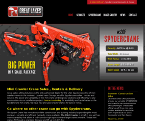 greatlakesliftingsolutions.com: Spider Crane l Mini Crane l Cranes Rental Sales l Great Lakes Lifting Solutions
Great Lakes Lifting Solutions offers rentals and sales of the Spydercrane Mini Crawler Crane. Contact us today for availability and rates.