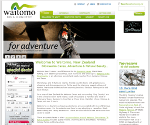 tourismwaitomo.com: Waitomo New Zealand,  glowworm caves, black water rafting, cave abseil NZ
Waitomo is New Zealand caving adventure at its best. Black Water Rafting, glowworm caves, abseiling, cave eco-tours & natural beauty in the King Country near Rotorua & Taupo