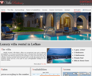 villarubini.gr: Villa Rubini - Luxury villa rental in Lefkas
Luxury stone-built rental villa in Lefkas with magnificent view and private swimming pool