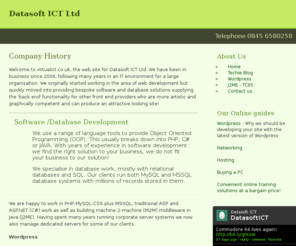 virtualict.co.uk: Datasoft ICT Ltd - Virtualict - Dynamic Data and Web Development
For database and software development, Wordpress, web development, training and consultancy.