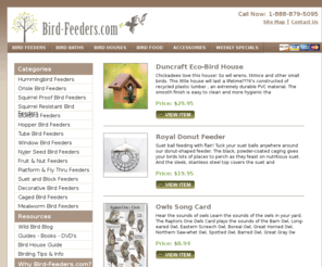 bird-feeders.com: Bird Feeders | Bird Houses | Bird Baths
Bird Feeders is your one stop shop for everything related to bird feeders, bird houses, feeder accessories and bird baths. We work directly with the top manufacturers in the industry to bring you the most competitively priced birding products on the market.