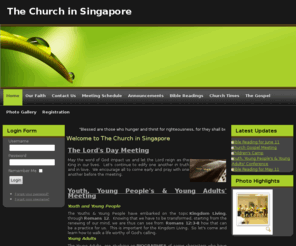 church.org.sg: Welcome to  The Church in Singapore
The Church in Singapore Portal - Christian Website