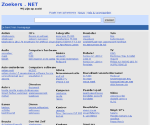 zoekers.net: Zoekers.NET : Wij zijn op zoek!
Marktplaats met te koop gevraagd advertenties.