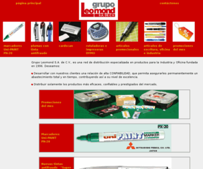 grupoleomond.com: Grupo Leomond S.A. Marcadores industriales, Marcadores permanentes, Uni-paint PX-20, Uni-ball, Mitsubishi
Proveedor Uni-Paint PX-20, Distribuidor Uni-Paint PX-20, Grupo Leomond S.A. Marcadores industriales, Marcadores permanentes, Uni-paint PX-20, Uni-ball, Mitsubishi